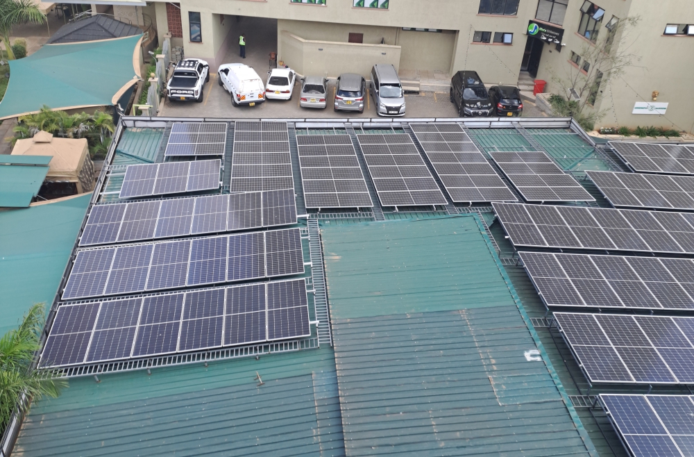 Commercial solar system installation